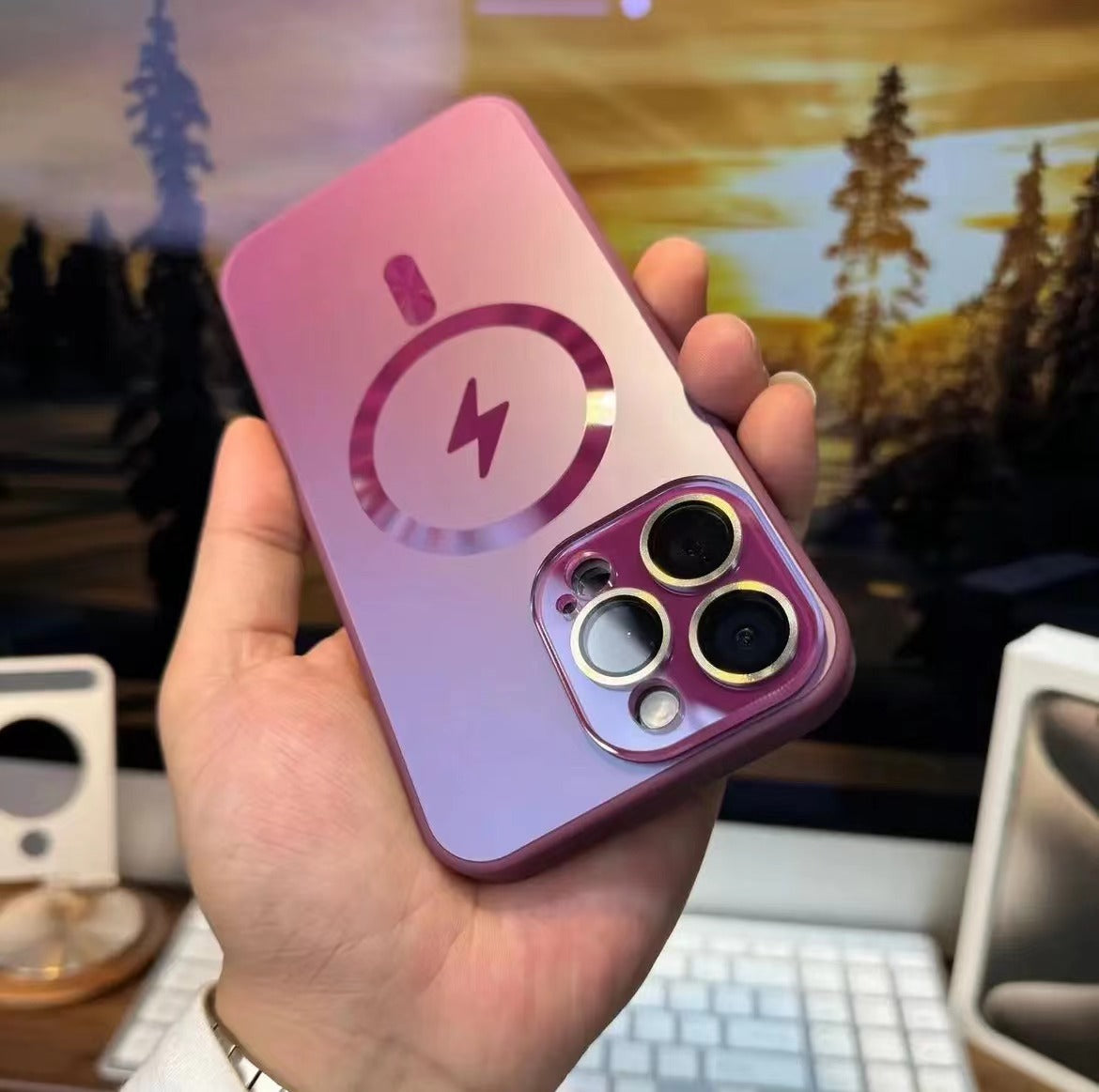 New Lightning Frosted Magnetic Phone Case