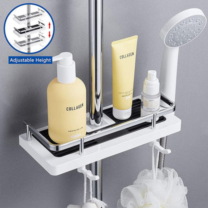 Wall Mount Shelves Shower Caddy Organizer Tension Pole Caddy Bathroom Shelf