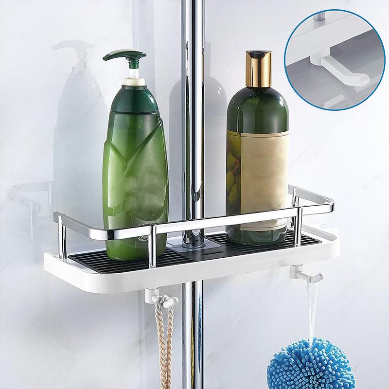 Wall Mount Shelves Shower Caddy Organizer Tension Pole Caddy Bathroom Shelf