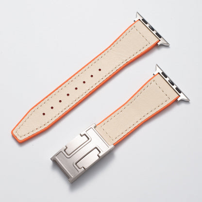 Leather Magnetic Buckle Strap for Apple Watch