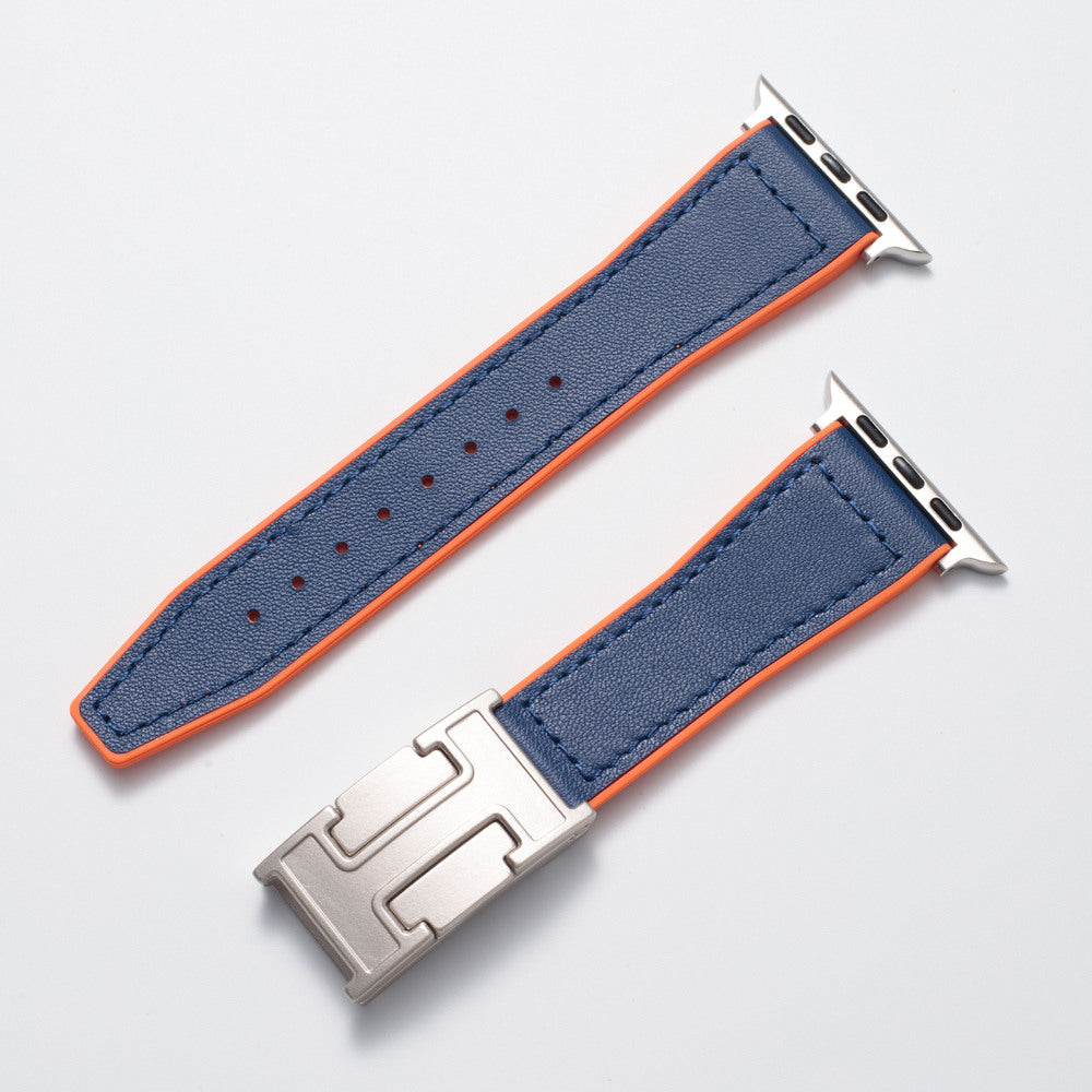 Leather Magnetic Buckle Strap for Apple Watch