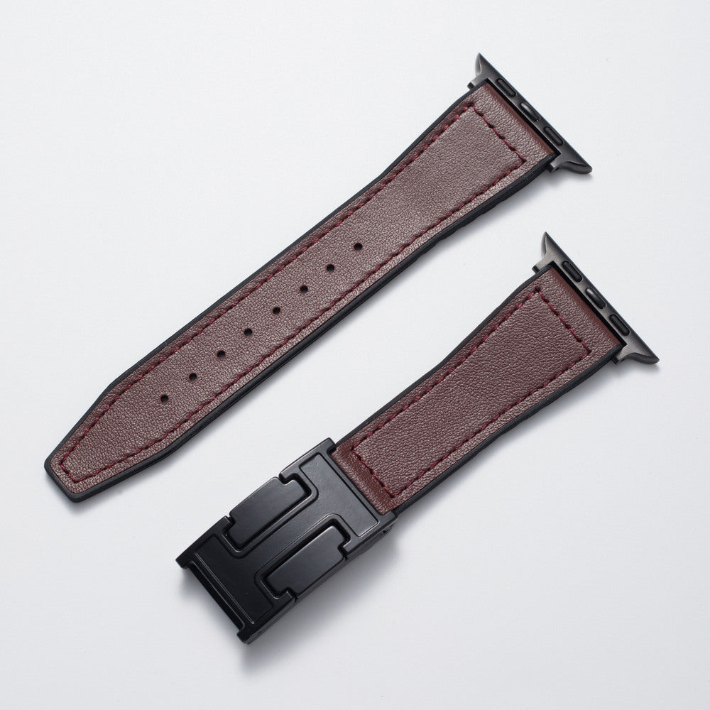 Leather Magnetic Buckle Strap for Apple Watch