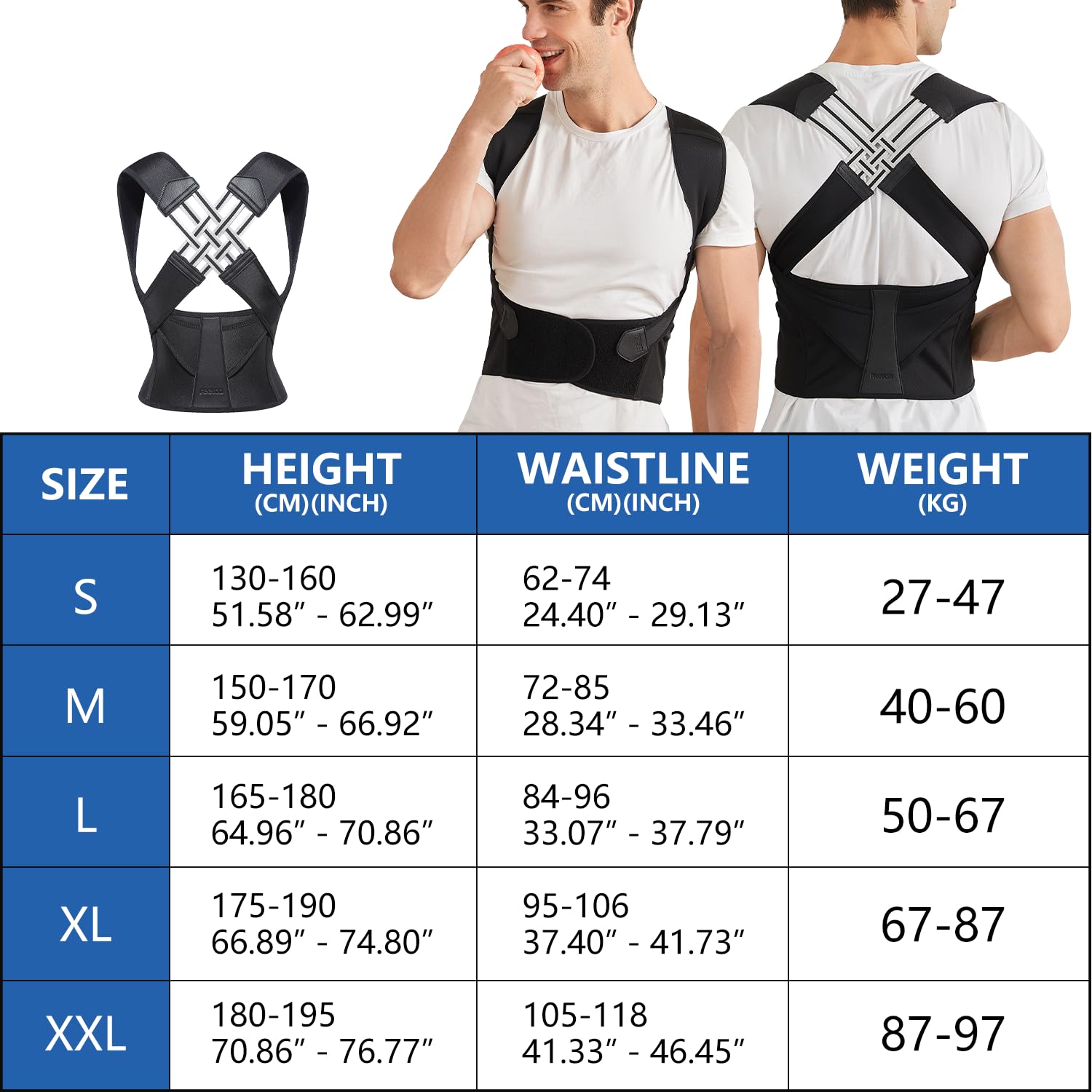 BodyWellness™ Posture Corrector (Adjustable to All Body Sizes